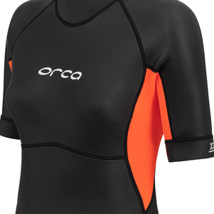 2024 Orca Womens Vitalis Back Zip Open Water Swim Shorty Wetsuit NN6Y - Black